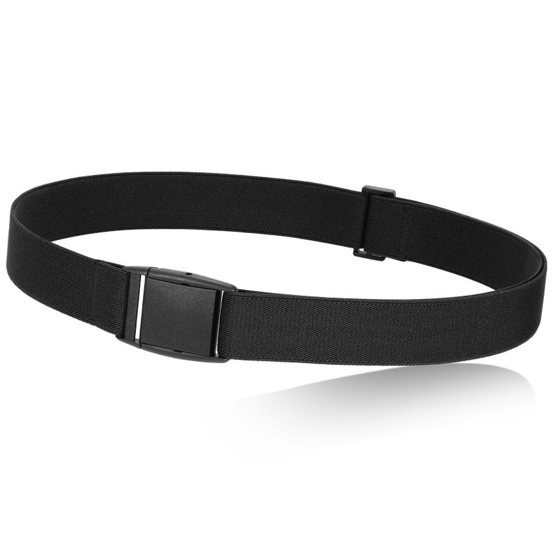 JASGOOD No Show Women Stretch Belt Invisible Elastic Web Strap Belt with Flat Buckle for Jeans Pants Dresses - Image 1